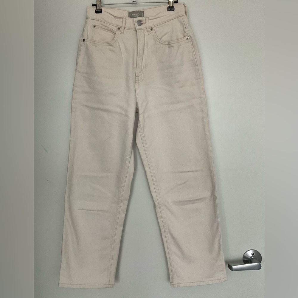 Everlane Way High Jeans in Ecru